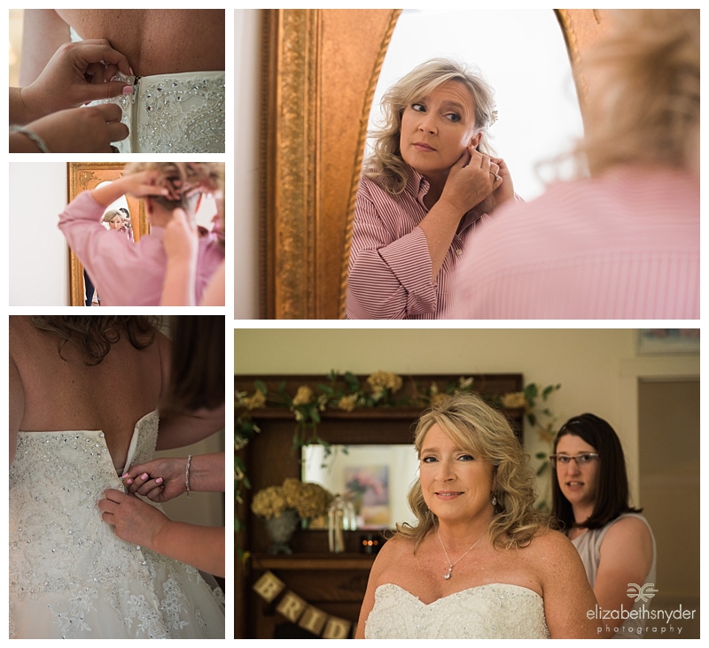 Bride getting ready for her wedding, Roswell, GA